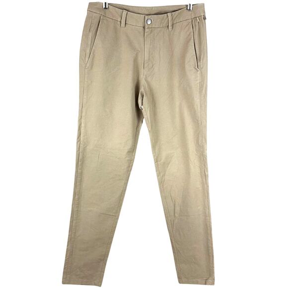 Lululemon Commission Pant Slim Earth Dye Khaki Men's Size 32 x 32 Good Condition - Picture 1 of 7